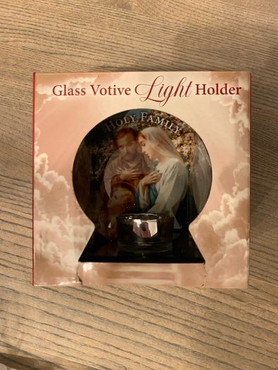 Glass tealight holder