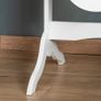 Oval Floor Mirror Shabby Chic Adjustable Tilt dim. 48W x 46D x 147H cm MDF White Image 4