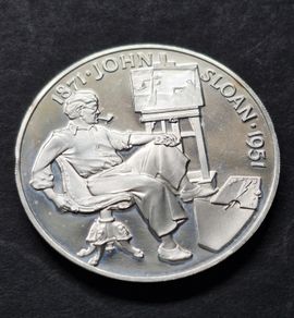 1971 Sterling Silver John Sloan 1871-1951 Medal (25 Grams)