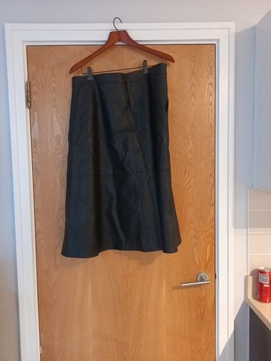 Sonder For Life Black Faux Leather  Skirt.   S.16  B.N.W.T