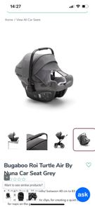 Bugaboo Turtle Air by Nuna and Isofix - Grey