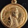 9k Gold St Padre Pio Medal Pendant & chain Image 2