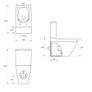 Cersanit Compact Toilet Back to Wall, Rectangular Image 3