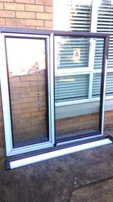 rosewood pvc double glazed window