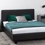Prado 4'6" Bedframe in  Brown Leather Image 7