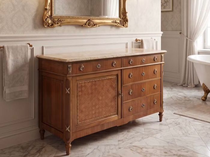 Old French marble topped washstand which could be used as as a sink unit.
