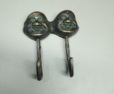 Vintage Chinese-Style Brass/Bronze Double Wall Hook