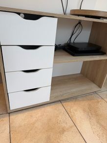 oak/white desk