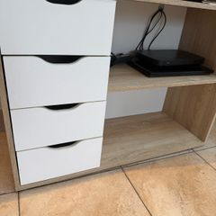 oak/white desk