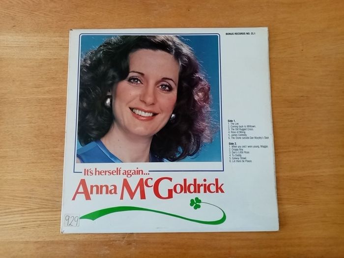 Anna McGoldrick. It's Herself Again... 1978 Irish Pressing. Bonus Records. LP. Vinyl. Record. Album.
