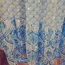 summer dress in blue and white. Wide fit . Easy crease free material.  Great for packing Image 6