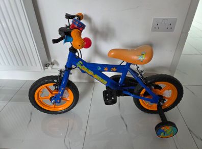 12 Inch Dinosaur Rider Bike Blue