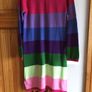 MOTHERCARE girls multicoloured stripe long sleeve jumper dress age 7/8 yrs Image 2