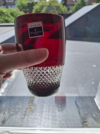 Waterford Crystal John Rocha Ruby Lume tumblers x 2