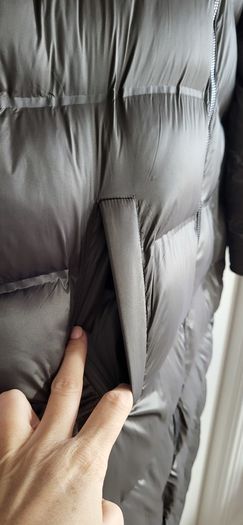 GUESS L.A. khaki full length puffer coat Sz XL (Fit 14-18UK) - Bnwt Rrp 249