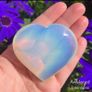 Variety of Crystal Heart Gemstones Rose Quartz, Tigers Eye, Opalite, Clear Quartz, Calcite, and more Image 3