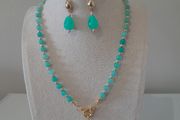Green jade Jewellery set