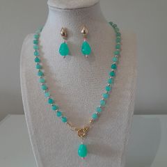 Green jade Jewellery set