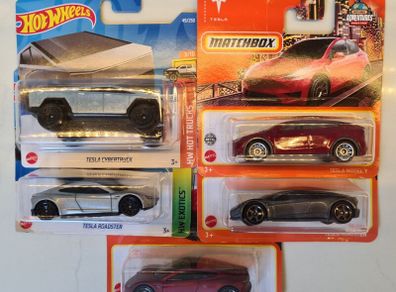 Tesla Toy Cars Matchbox & Hotwheels