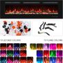 127cm Electric Fireplace Inserts, Recessed and Wall Mounted Fireplace Heater, Linear Fireplace/Thermostat, Remote & Touch Screen, Multicolor Flame, Timer, Log & Crystal, 750W/1500W Image 4