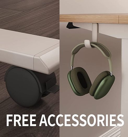 Electric Standing Desk Height Adjustable Standing Desk Sit Stand Desk Stand Up Desk with Headphone Hook 100x60cm Desktop for Home Office (FREE POSTAGE)