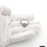 Vintage 925 Sterling Silver Cubic Zirconia Halo Cluster Ring Image 8