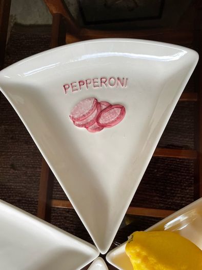 Discontinued Sainsbury Retro Look Pizza Slice Ceramic Plates