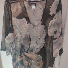 Ambria selection v-neck transparent blouse size UK18 EU46 Postage included