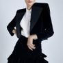 Zara Velvet Jacket With Contrast Lapels Image 9