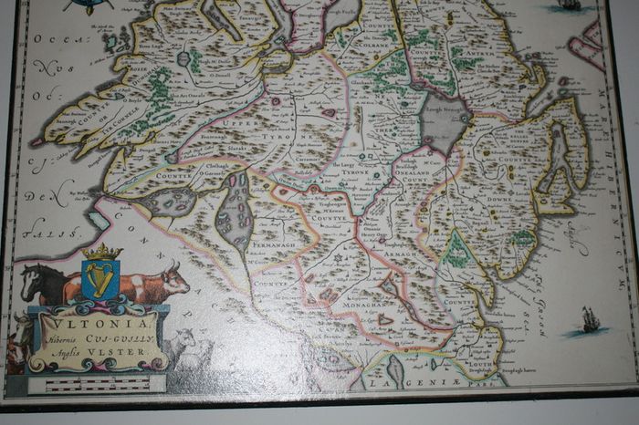 Vintage VLTONIA  VLSTER map  (51cm x 42cm)
