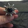 Lovely silver dress ring with black stone Image 6