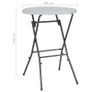 Folding Bar Table White 80x110 cm HDPE Image 6