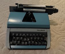 Vintage Lilliput Junior Children's Typewriter, Blue, 1970s