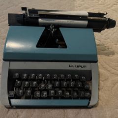 Vintage Lilliput Junior Children's Typewriter, Blue, 1970s