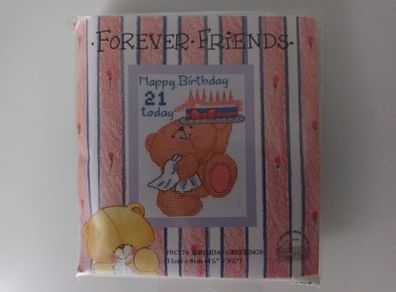 Cross Stitch Kit - Forever Friends - Birthday Greetings