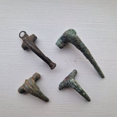 4x Roman Fibula Assortment. UK detecting finds.