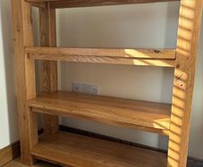 solid oak shelf unit