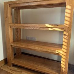 solid oak shelf unit
