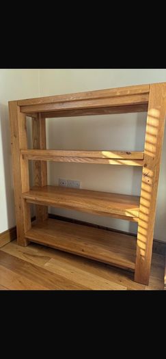 solid oak shelf unit