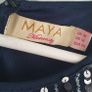 MAYA Maternity navy embellished layered dress Sz 16 Image 5