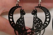 Witchy Cat Earrings - ideal gift