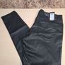 womens VERO MODA mid rise slim jeans pants trousers stretchy smooth black coated petite Size W 28 inch Image 2