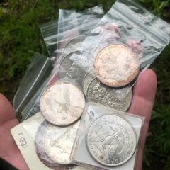 8 x Silver Victoria Crowns rare dates