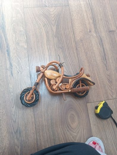wooden motorbike ornament