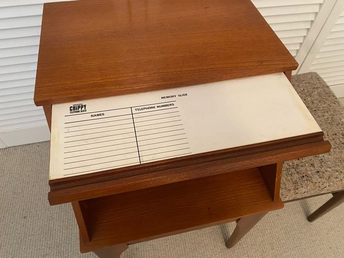 Mid Century Chippy Telephone Table