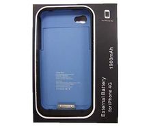 1900mah Power Charger External Mobile Battery Case Cover For Apple iPhone 4 4S