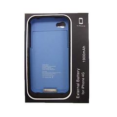 1900mah Power Charger External Mobile Battery Case Cover For Apple iPhone 4 4S