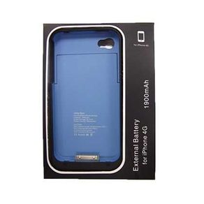 1900mah Power Charger External Mobile Battery Case Cover For Apple iPhone 4 4S