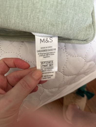M&S Bee Cushion & Matching Sage Green Cushions (3 Pack)