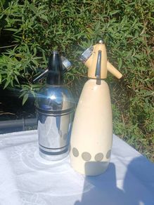 2 X Vintage Metal Soda Syphons